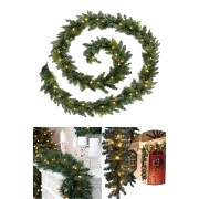 270cm Işıklı Garland Büyük Boy Yılbaşı Ağaç Çam Dalı Dekoratif Ledli Günışığı Yeni Yıl Dekor Süsleri