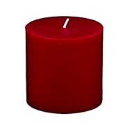 1 Adet Kırmızı Silindir Dekoratif Kütük Mum 