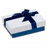 1 Ad Mavi Beyaz Dikdörtgen Hediye Kutusu,Büyük Boy 20x32x14cm