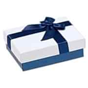 1 Ad Mavi Beyaz Dikdörtgen Hediye Kutusu,Küçük Boy, 14x23x11cm