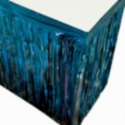 1 Ad Metalik Lacivert Püsküllü Parti Masası Eteği Örtüsü Süsü