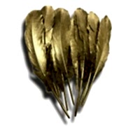 1 Adet 10lu Gold (Altın Sarısı) Renk Kumaş Tüy Masa Süsü