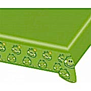 1 Adet 180x120 cm Angry Birds Masa Örtüsü, Yeşil Domuz Desenli