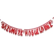 1 Adet 1mt Boyutunda Sözümüze Hoşgeldiniz Kırmızı Keçe Yazı 