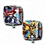 1 Adet 2 Taraflı Transformers Konsept Metalik Folyo Balon 