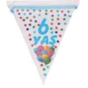 1 Adet 6 Yaş Bayrak Flama Mavi Erkek 2. 2 Metre Doğum Günü