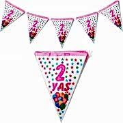 1 Adet 2 Yaş Bayrak Flama Pembe Kız 2. 2 Metre Doğum Günü