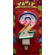 Renkli 2 Yaş Rakam Mum,Doğum Günü Partisi Pasta Malzemesi