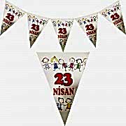 1 Adet 23 Nisan Bayrak Flama, 23 Nisan Süslemeleri