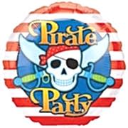 1 Adet 43cm Korsan Partisi Helyumla Uçan Folyo Balon