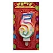 Renkli 5 Yaş Rakam Mum, Doğum Günü Pasta Malzemesi