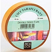 1 Adet Çift Taraflı Bant 12mm x 25metre İki taraf yapışkanlı Band