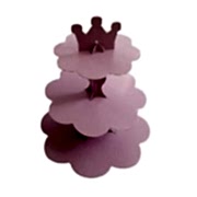 1 Adet Düz Pembe 3 Katlı Kek Standı, Karton Cupcake Stand