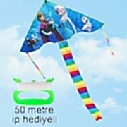 1 Adet Elsa Frozen Karlar Ülkesi Çocuk Uçurtma + 50 Metre İp