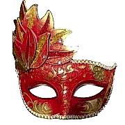 1 Adet Gold-Kırmızı Göz, Yüz Maskesi Kadın Maskeli Balo, Venedik