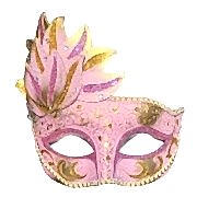 1 Adet Gold-Pembe Göz, Yüz Maskesi Kadın Maskeli Balo Konsepti