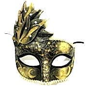 1 Adet Gold-Siyah Göz, Yüz Maskesi Kadın Maskeli Balo, Venedik