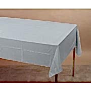 1 Adet Gri Gümüş Lame Masa Örtüsü 1.37m x 2.7m Doğum Günü Parti