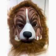 1 Adet Hayvan Desenli Maske, Tüylü Köpek Şeklinde Parti Maskesi