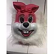 1 Adet Hayvan Desenli Maske, Tüylü Tavşan Şeklinde Parti Maskesi