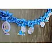 Kağıt Uzar Süs Bebek Figürlü Mavi Erkek Doğum Odası Baby Shower