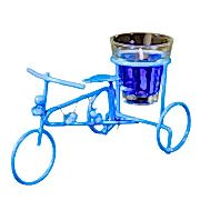 1 Adet Koyu Mavi Bisiklet Tasarımlı Dekoratif Mum Ev Dekorasyon