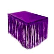 1 Adet Metalik Mor Püsküllü Parti Masası Eteği