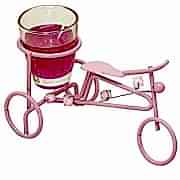 1 Adet Pembe Bisiklet Tasarımlı Dekoratif Mum Ev Dekorasyon