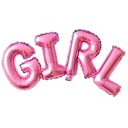 Pembe Girl Yazılı Folyo Balon, Kız Doğum Odası, Cinsiyet Partisi