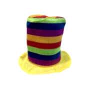 1 Adet Renkli Çizgili Palyaço Şapkası Parti Malzemesi