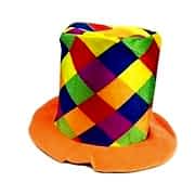 1 Adet Renkli Kare Desenli Palyaço Şapkası, Parti Malzemesi