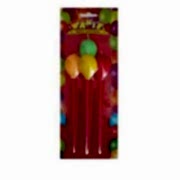 1 Adet Renkli Uzun Çubuklu Balon Şeklinde 4lü  Mum