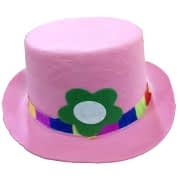1 Adet Pembe Palyaço Şapkası, Keçe Melon Şapka