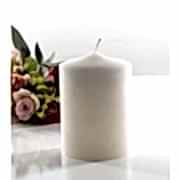 1 Adet Silindir Beyaz Kütük Mum Kokulu Kalın Uzun Silindir