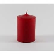 1 Adet Silindir Kırmızı Kütük Mum Kokulu Kalın Uzun Silindir