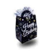 1 Adet Siyah Renk Beyaz Happy Birthday Yazılı Balon Ağırlığı