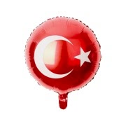 1 Adet Türk Bayrağı Folyo Balon 45cm