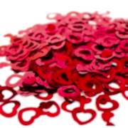 1 Paket Kırmızı Kalp Şekilli Masa Süsü Konfeti Pulu  