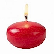 10 adet Kırmızı Suda Yüzen Mum