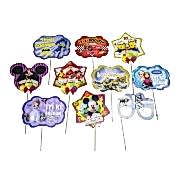 10 Adet Çocuk Doğum Günü Parti Çubukları Paketi Konuşma Balonları