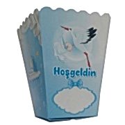 10 Adet Erkek Çocuk Hoşgeldin Mısır İkram Kutusu