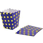 10 Adet Sarı Puantiyeli Mavi Mısır İkram Kutusu