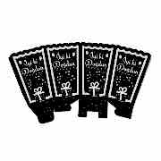 10 Adet Siyah Gümüş Gri İyi ki Doğdun Yazılı Mısır İkram Kutusu