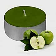 10 Adet Yeşil Yuvarlak Küçük Minik Tealight  Mum, Yer Mumu