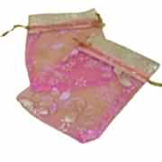 100 Ad Koyu Pembe-Gold Kına Gecesi Çerezlik Kesesi