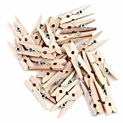 100 Adet Ahşap Küçük 3cm Mandal, Ataç Fotoğraf Askısı Mandalı