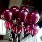 100 lü Adet Metalik Parlak Sedefli Lateks Bordo Renkli Balon