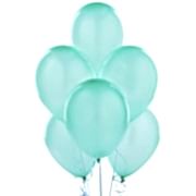 100 Adet Metalik Parlak Mint Yeşili Turkuaz Helyumla Uçan Balon