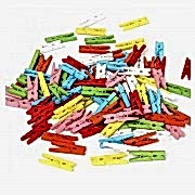 100 Adet Renkli Küçük 2,5cm Mandal, Ataç Fotoğraf Askısı Mandalı