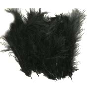 100 Adet Siyah Tüy (Şeffaf Balon içi Tüyü) Otriş Süslemesi